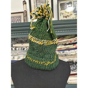 Hand Crocheted Beanie Women's Green Bay Packer Handmade